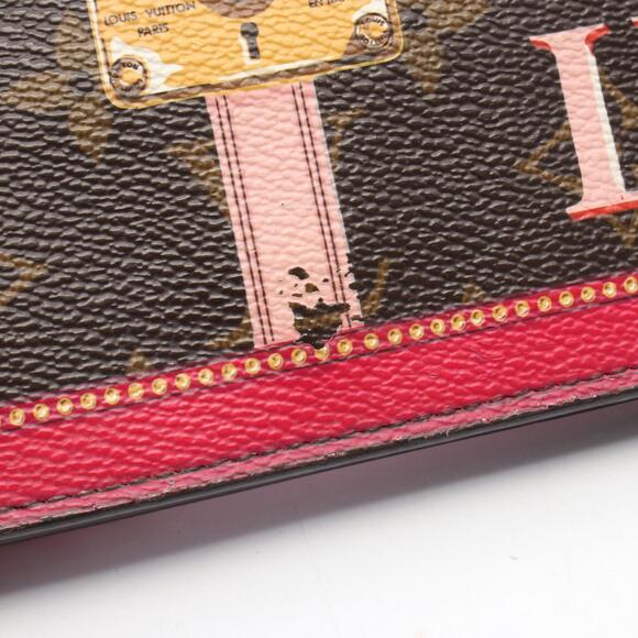 LOUIS VUITTON Authentic Brown Monogram Coated Canvas Pochette Shoulder Bag